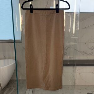 Frank & Oak Camel Pencil Skirt